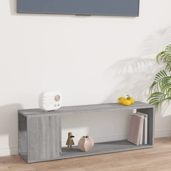 Szafka Pod Telewizor Szafka RTV Stolik Półka Szara 100x24x32 cm