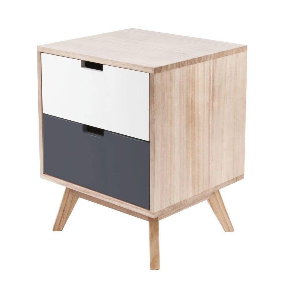 SNAP - Meuble de chevet à 2 tiroirs H51cm