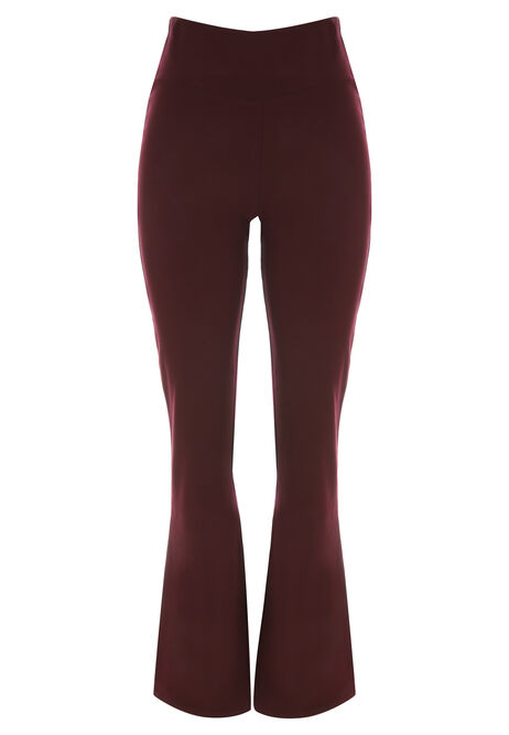 Womens Chocolate Brown Jersey Flare Leggings