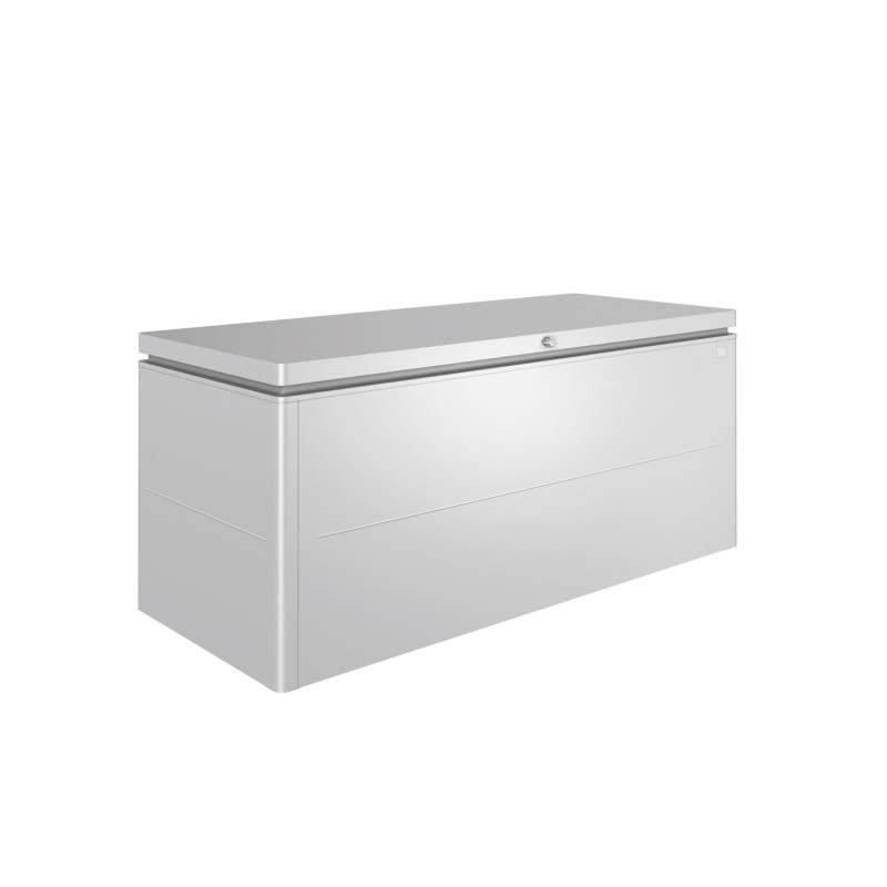 Coffre de jardin LoungeBox argenté 2 x 0,85 x 0,9 m BIOHORT