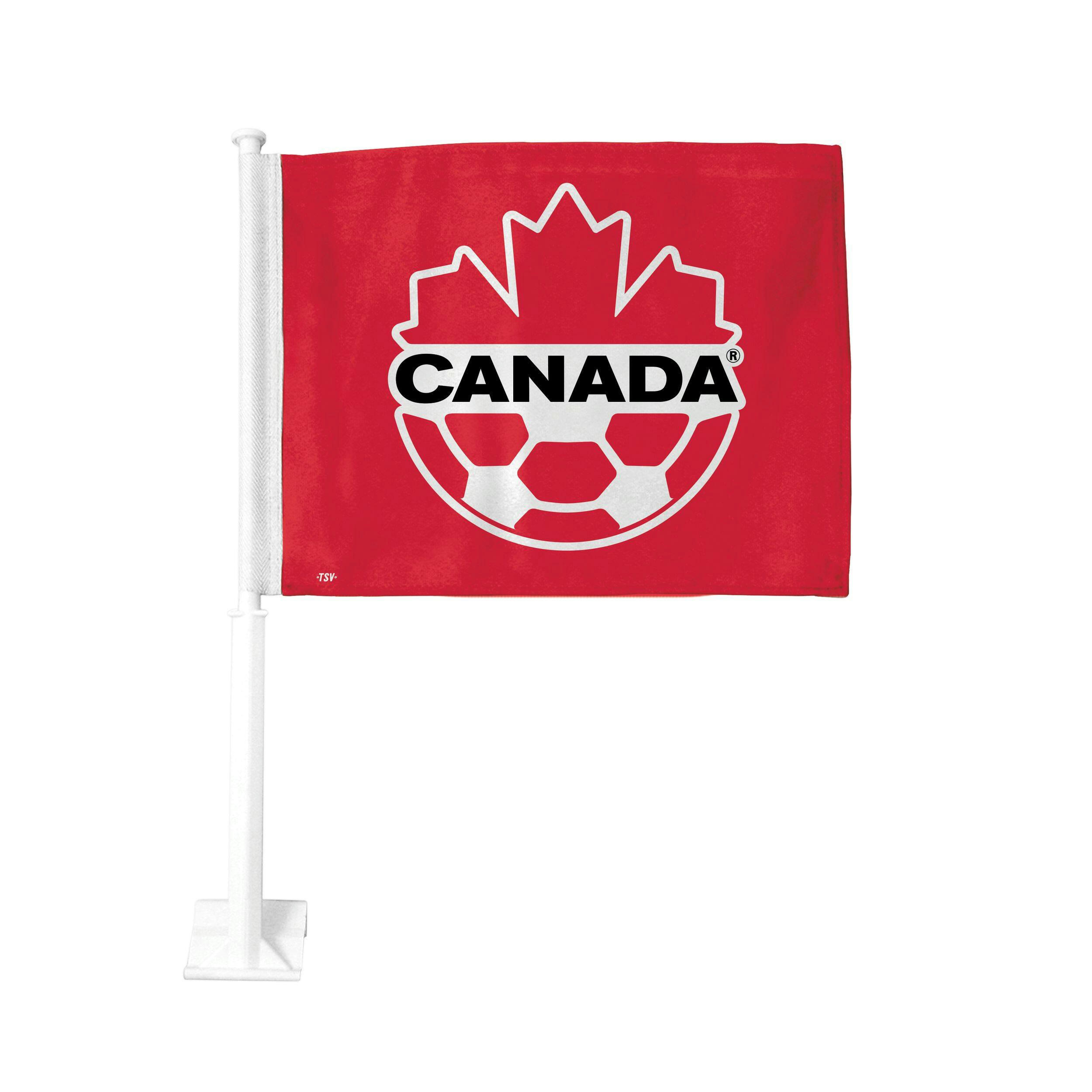 Team Canada Soccer 2-Sided Car Flag