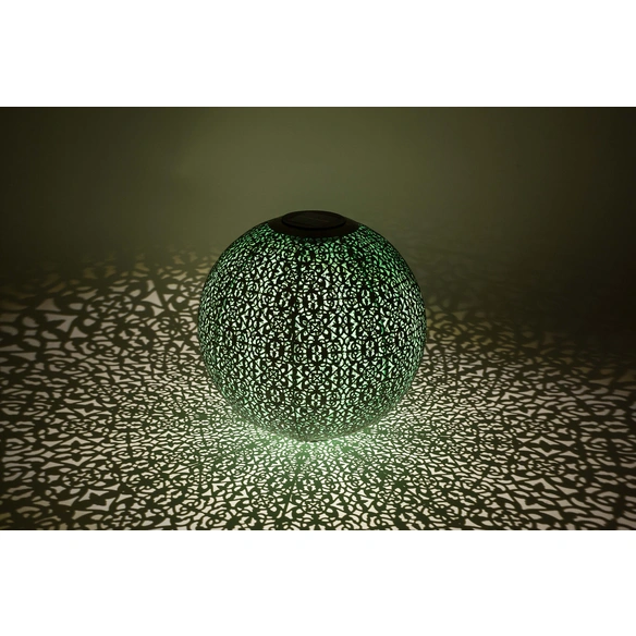 LED-Solarkugelleuchte »Anna«, Ø: 30 cm, mit Erdspieß, grün-patiniert, metall