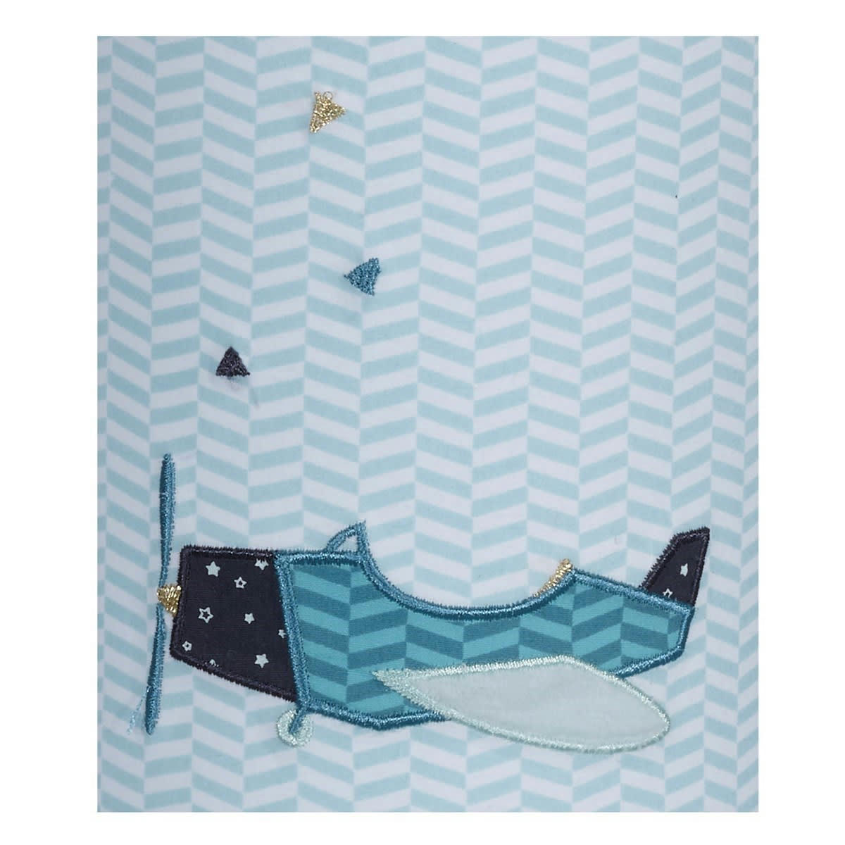 LAZARE - Lampe à Poser Pieds Métal en coton Bleu