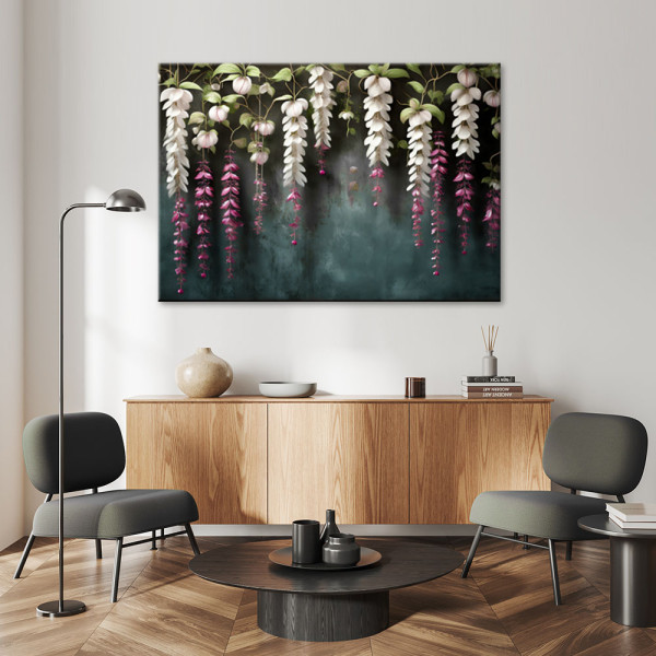 Feeby Obraz, Zwisające kwiaty wisteria 60x40