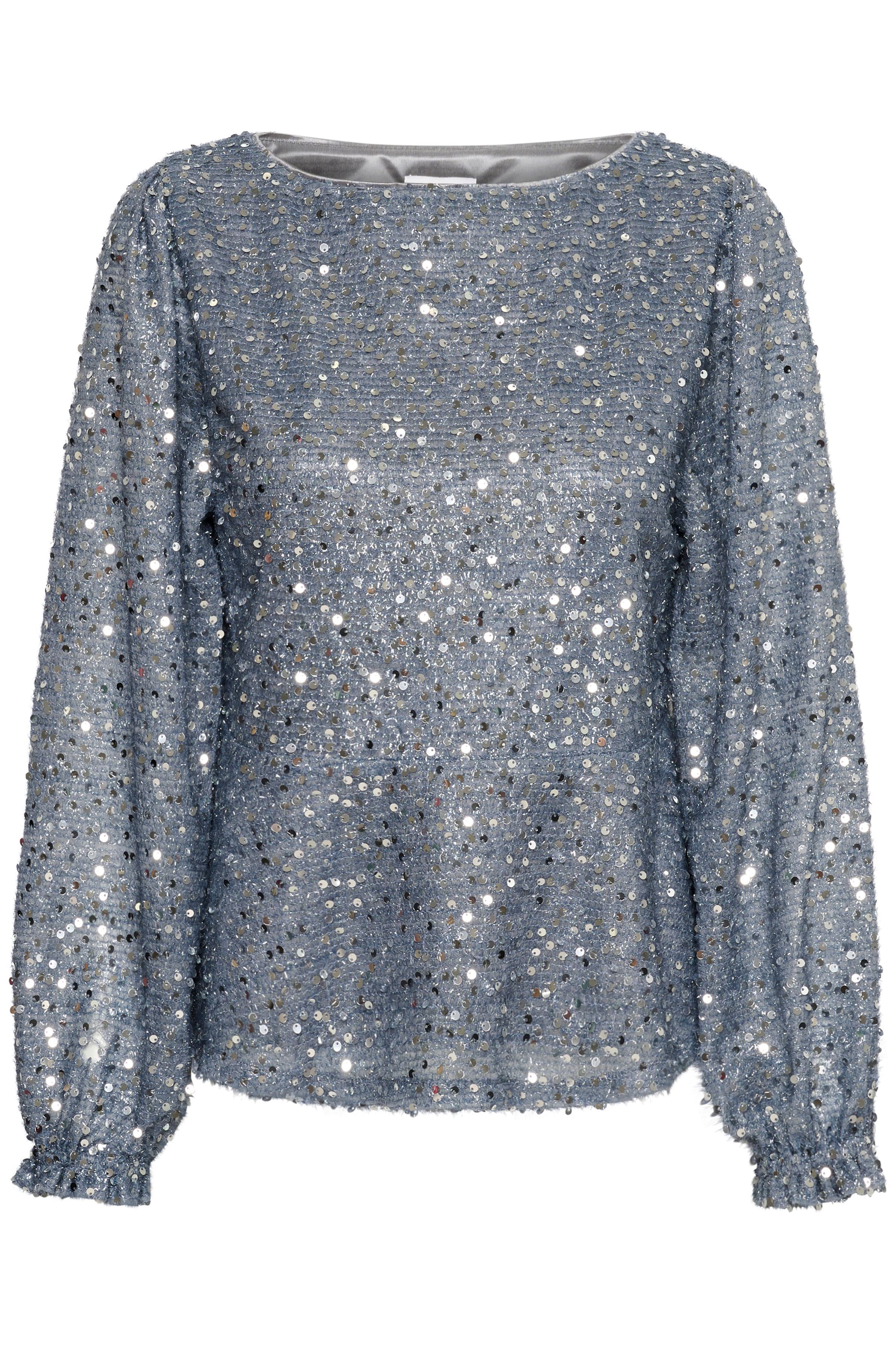Saint Tropez HinnaSZ Sequins Long Sleeve Blouse