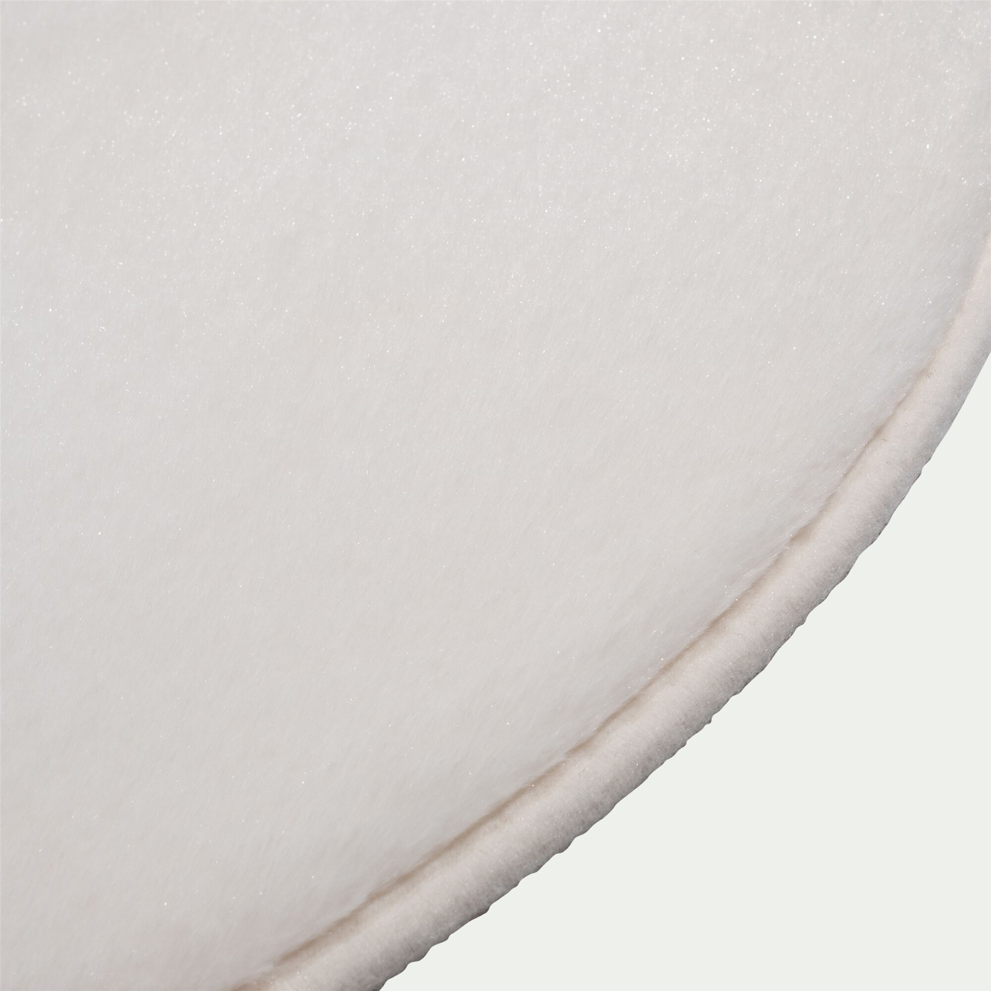 ROBIN - Tapis rond imitation fourrure - blanc ventoux D70cm