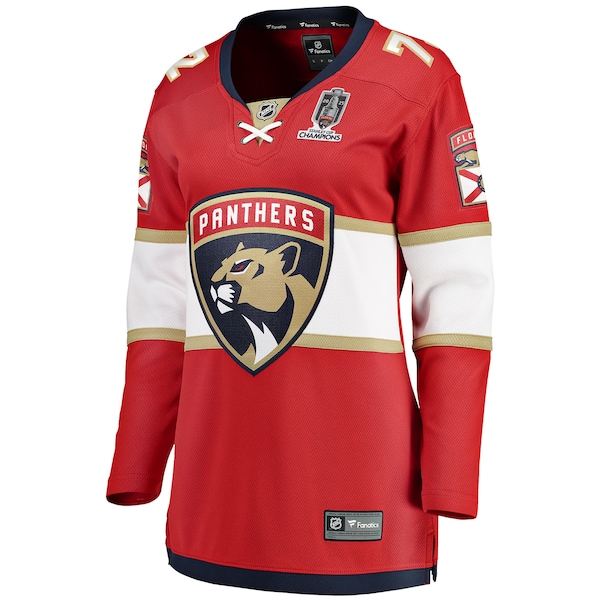 Sergei Bobrovsky Florida Panthers  Women's 2025 Stanley Cup Champions Breakaway Jersey - Red