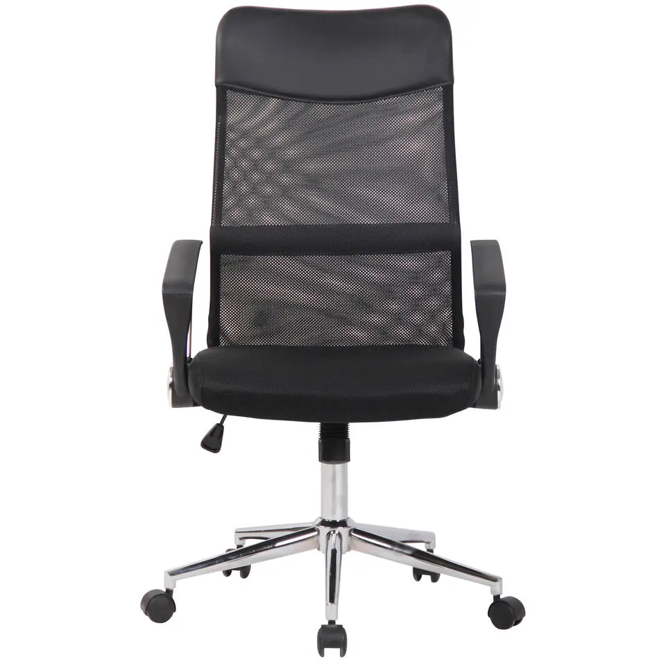 CLP Bureaustoel Korba chroom Frame - Microfiber - zwart