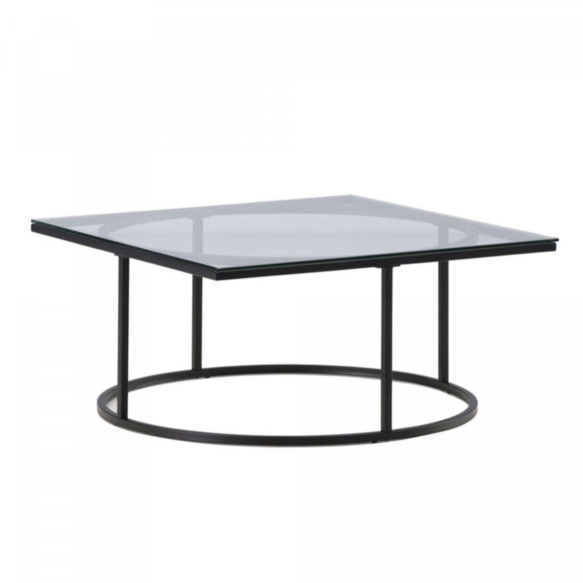SKAI - Table basse design en verre 90x90cm