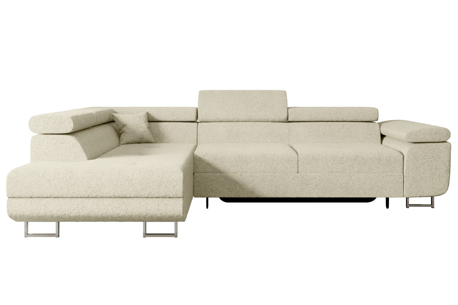 Narożnik z funkcją spania i pojemnikiem GUSA-L 256x165x84 cm Beżowy