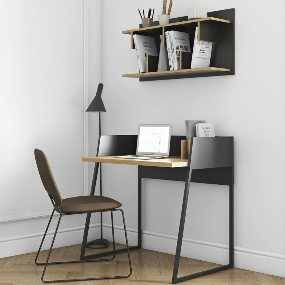 BERN - Étagère effet bois noir