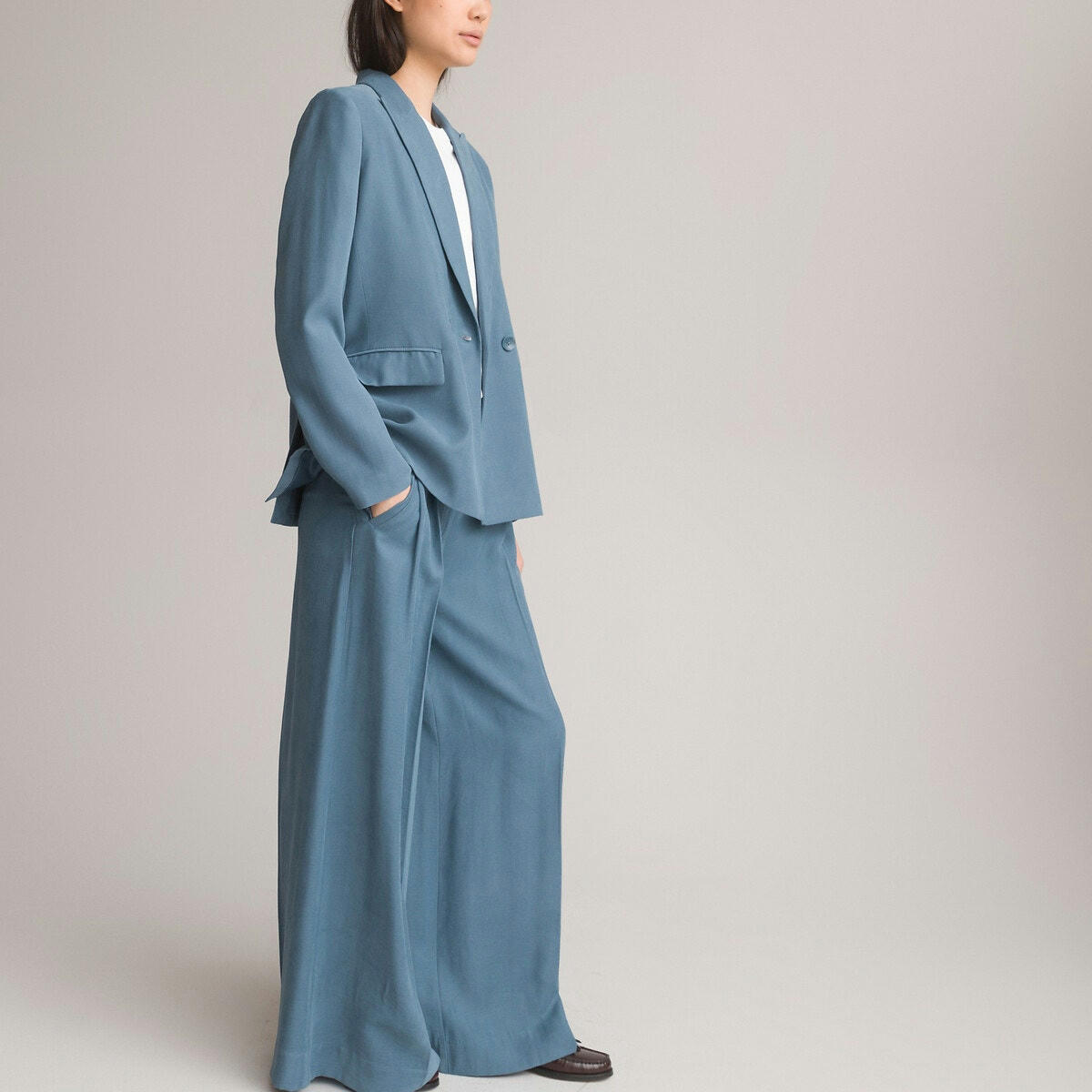 Veste blazer, coupe droite