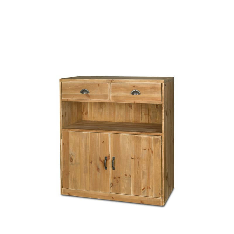 - Buffet bas de service H100 cm 2 tiroirs 2 portes bois massif