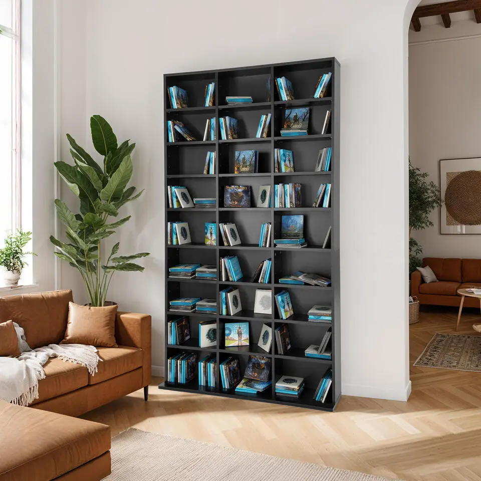 tectake Kast Christel 180x102x23,5cm, Zwart