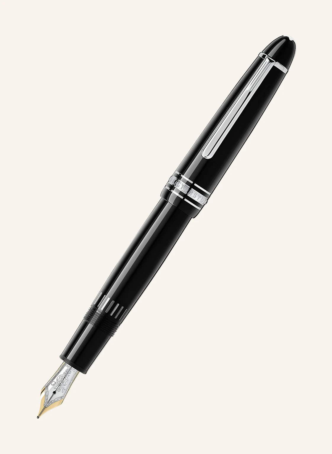 MONTBLANC Kolbenfüllfederhalter MEISTERSTÜCK LE GRAND PLATINUM LINE