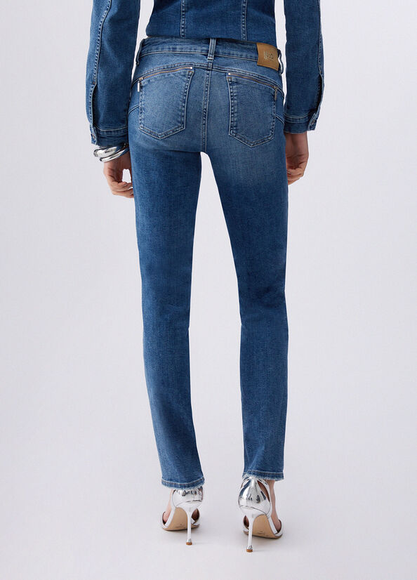 Jeans skinny con zip