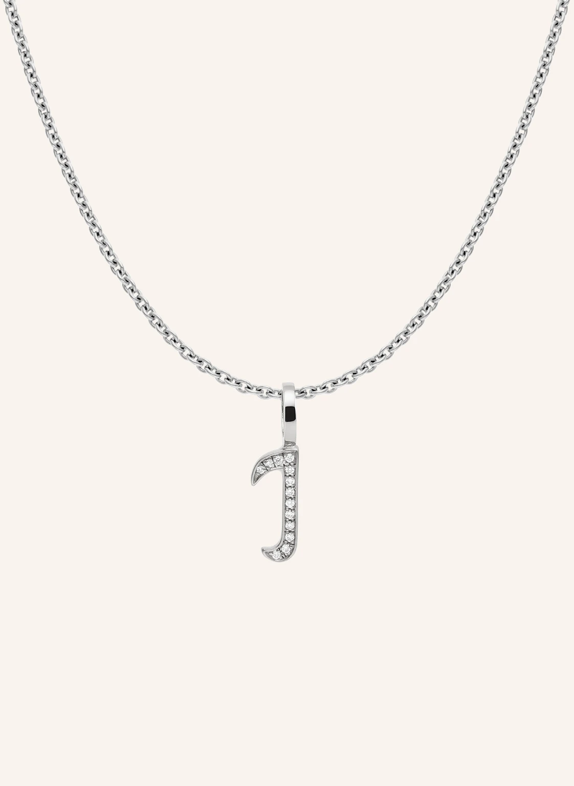 CADA Kette TINY DIAMOND LETTER I