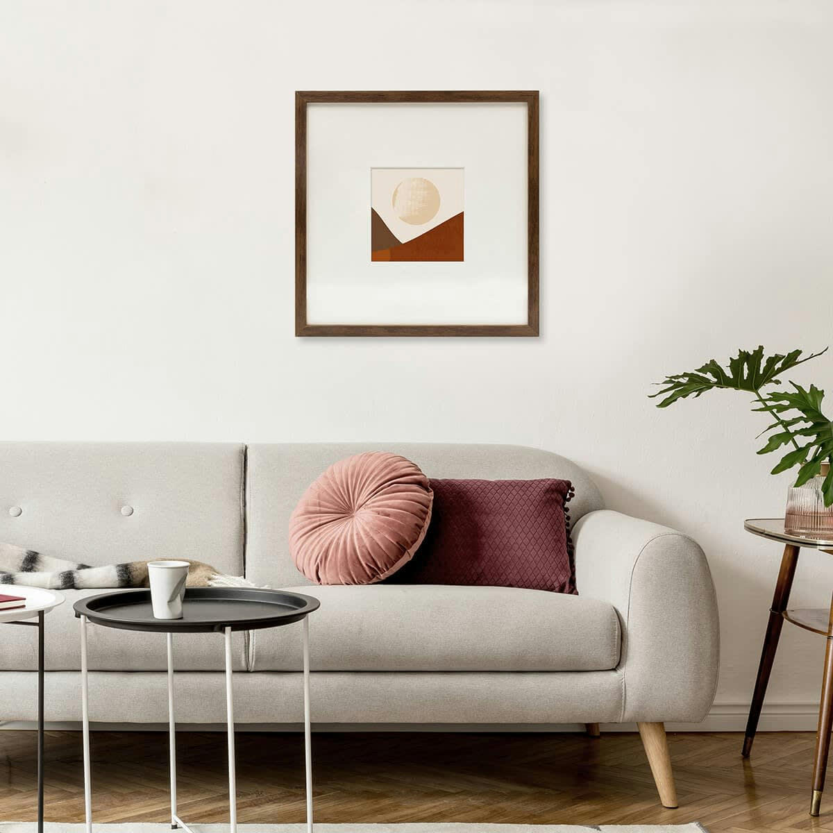 WILD - Cadre photo ébène 30x30 cm avec passe-partout résine recyclée