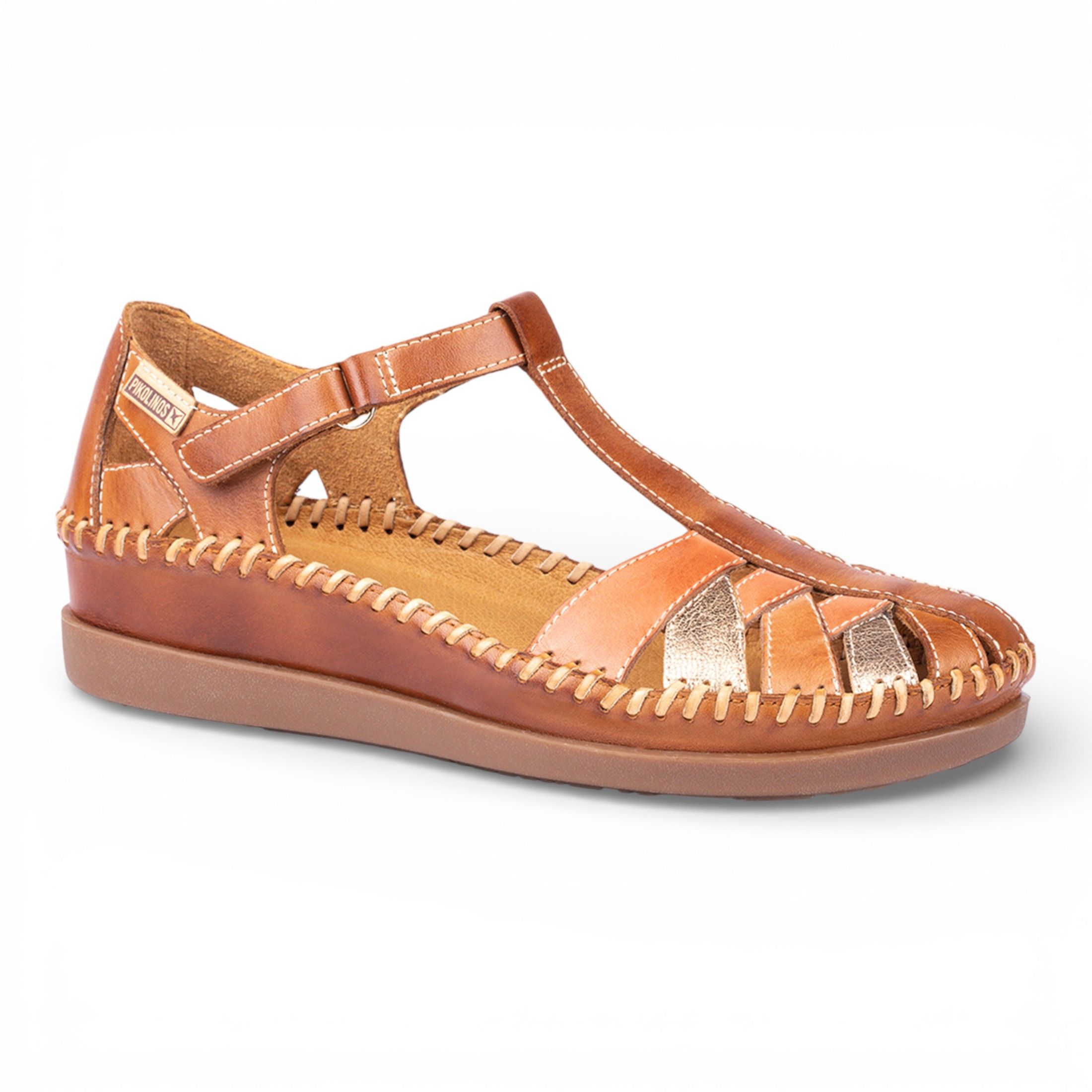 Infinity Leather Pikolinos Leather Semi-Open Wedge Sandal Shoes - Cadaques