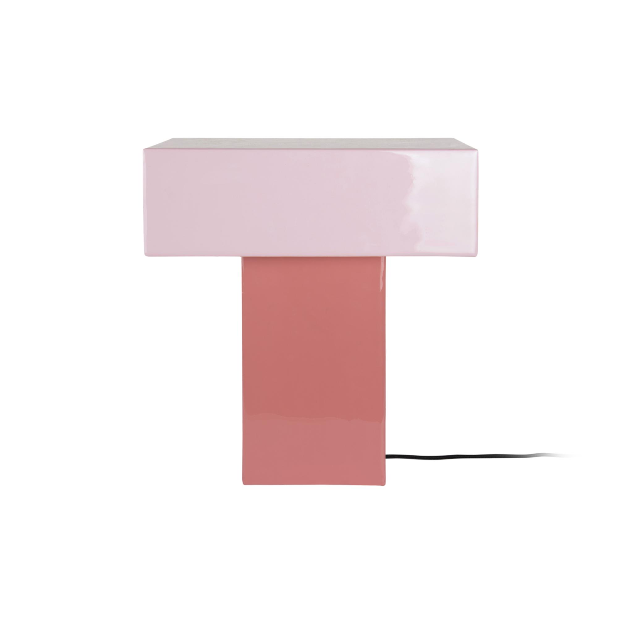 Leitmotiv tafellamp Grato Recto - roze - 32x15x35cm