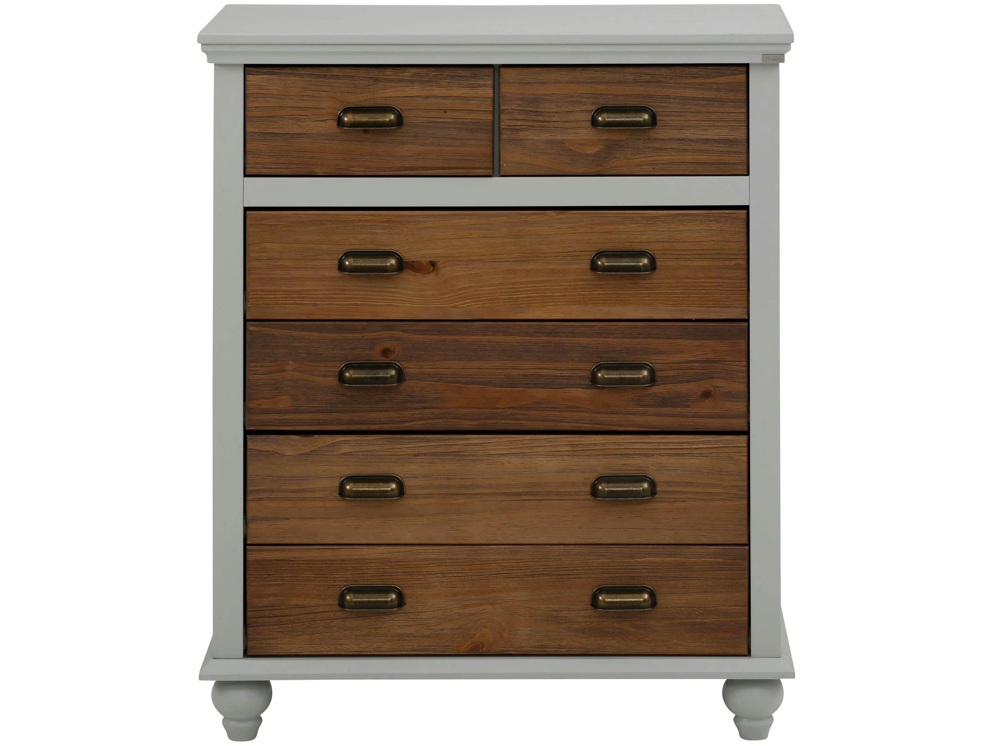 HANNA - Commode avec 4 grands tiroirs et 2 petits tiroirs en MDF /