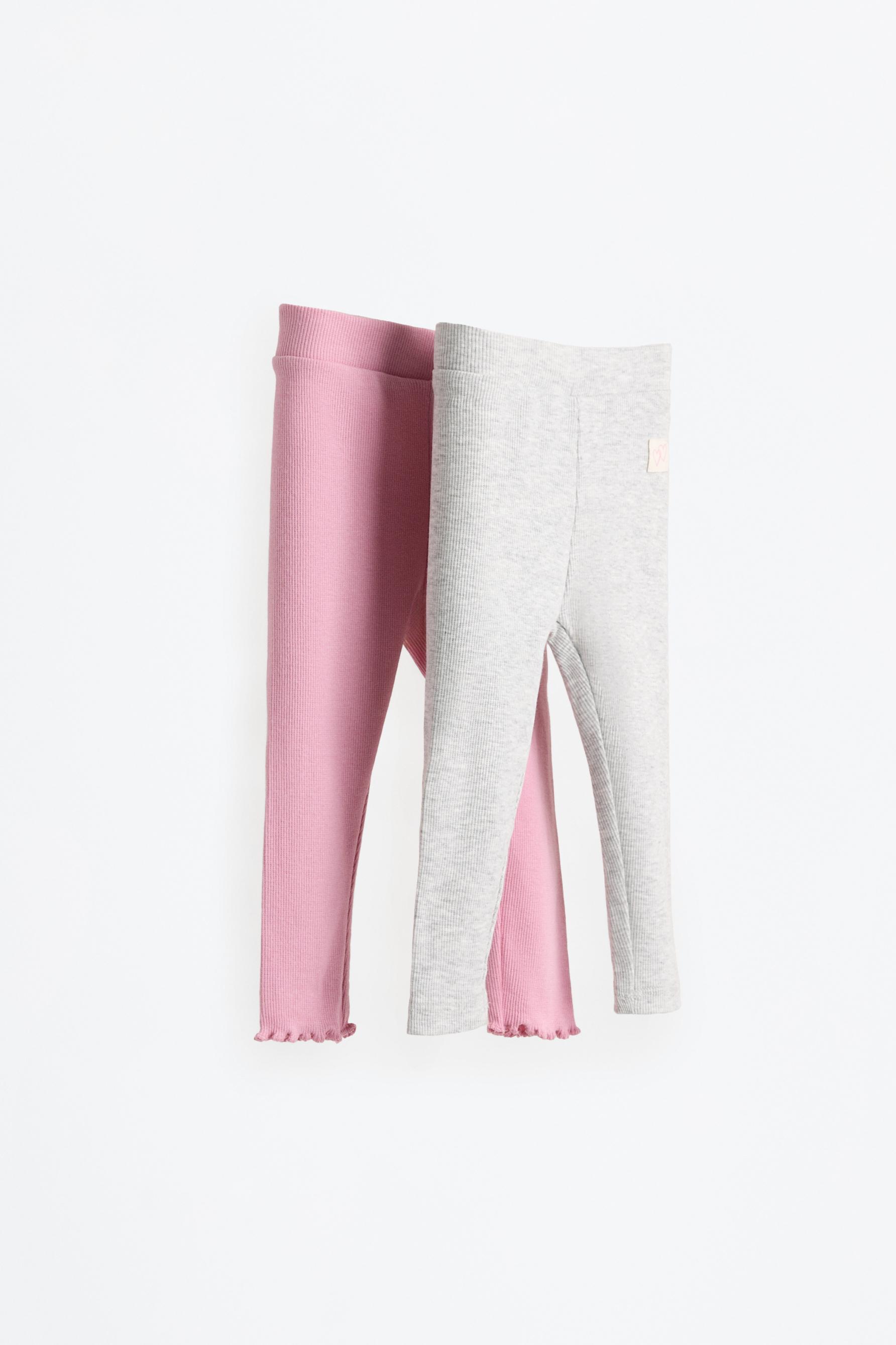 Pack 2 leggings canalé