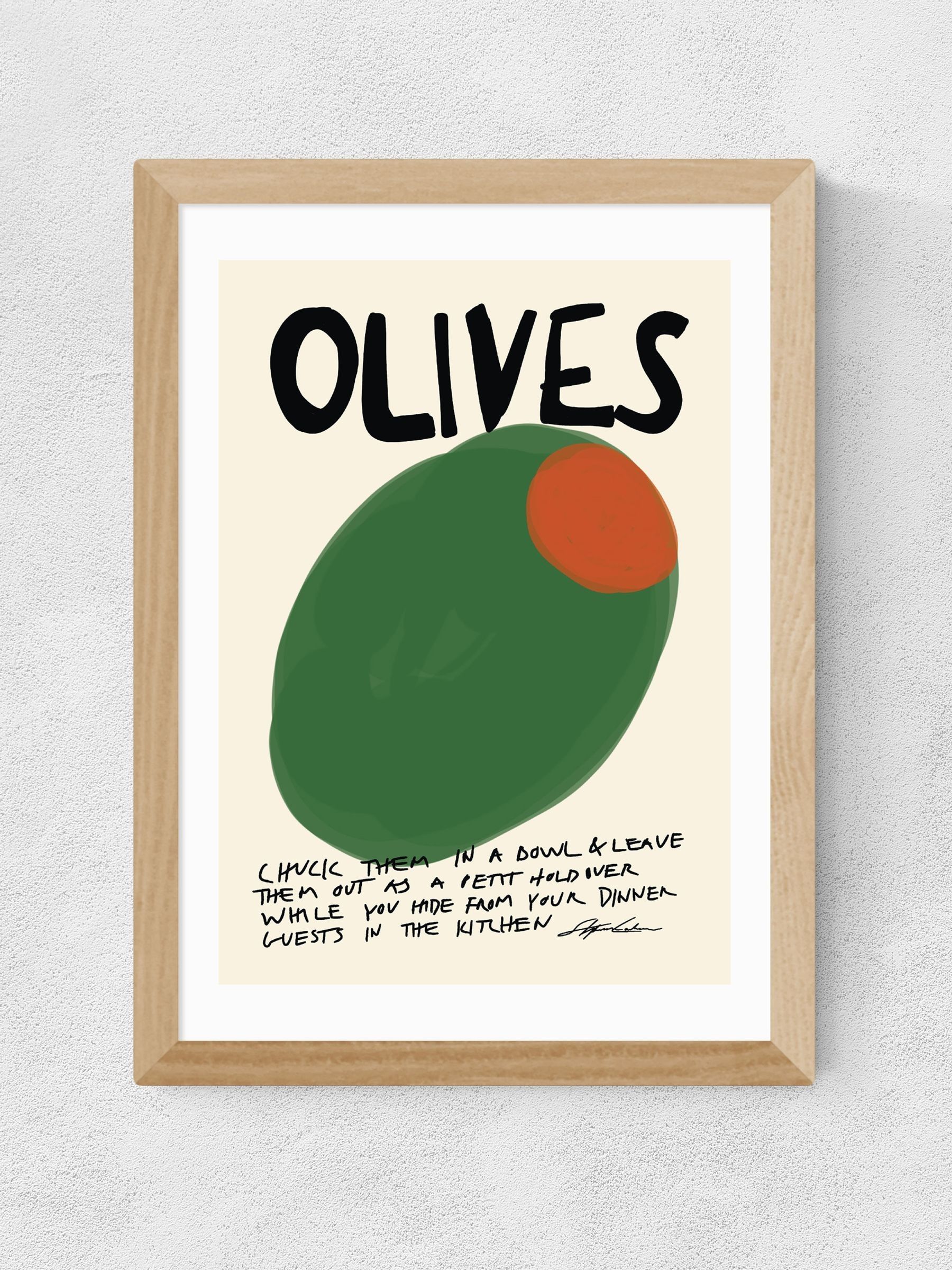 East End Prints Oak Olives Wall Art Print by Stephie Cardona