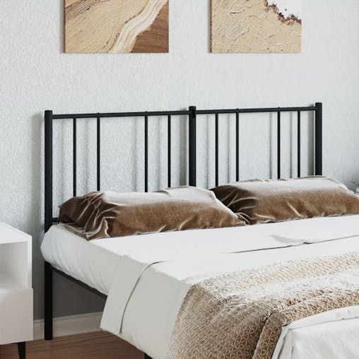 NNEVL Metal Headboard Black 152 cm