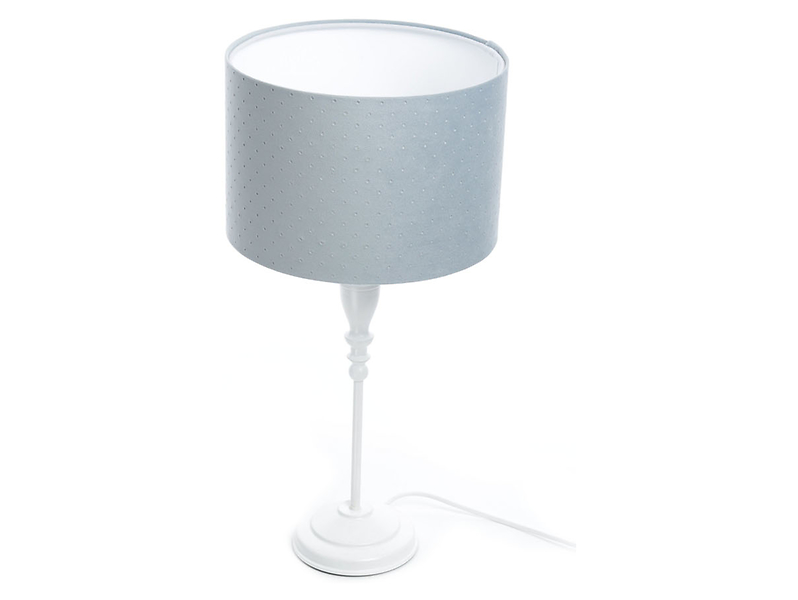 Lampa stołowa Jasmine bebe 52 cm tkaninowa niebieska