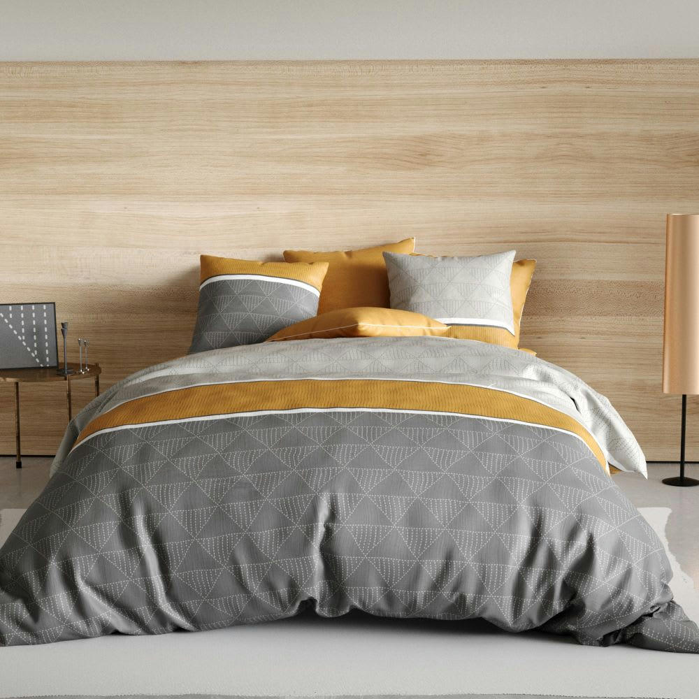 - Parure de lit 2 places coton à motifs 220x240 cm