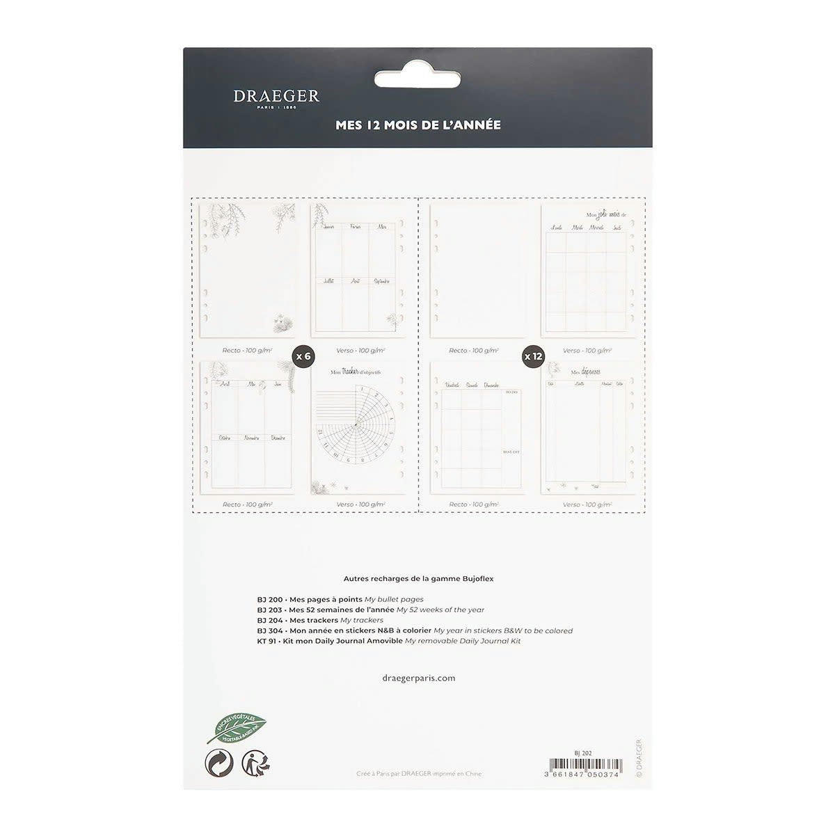 - Recharge bullet journal - pages mensuelles