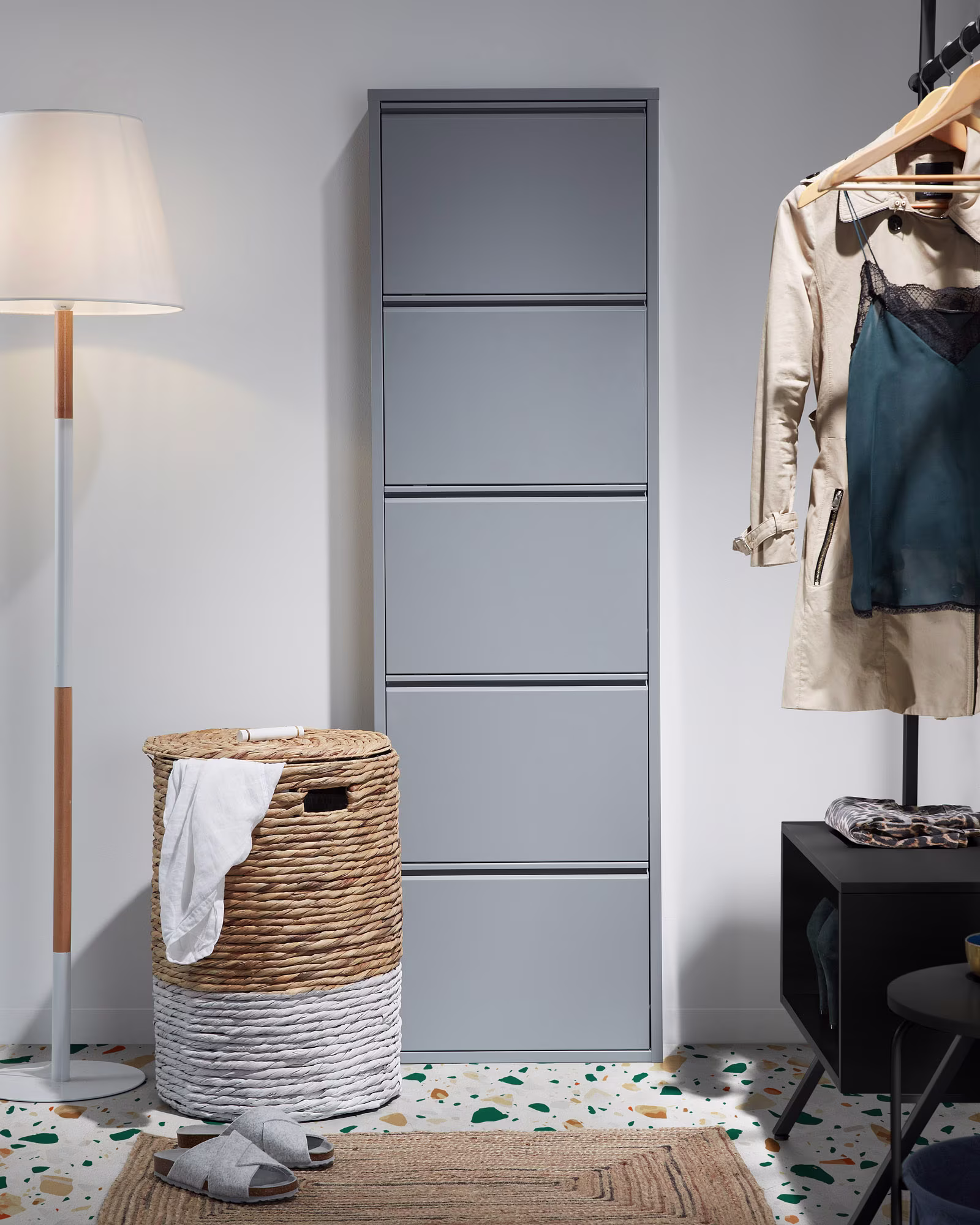 Zapatero Ode 50 x 168,5 cm 5 puertas gris