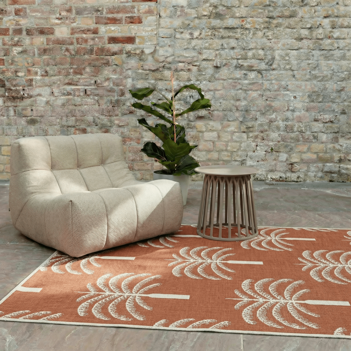 Buitenkleed Oase roest - Interieur05 - 200 x 290 cm