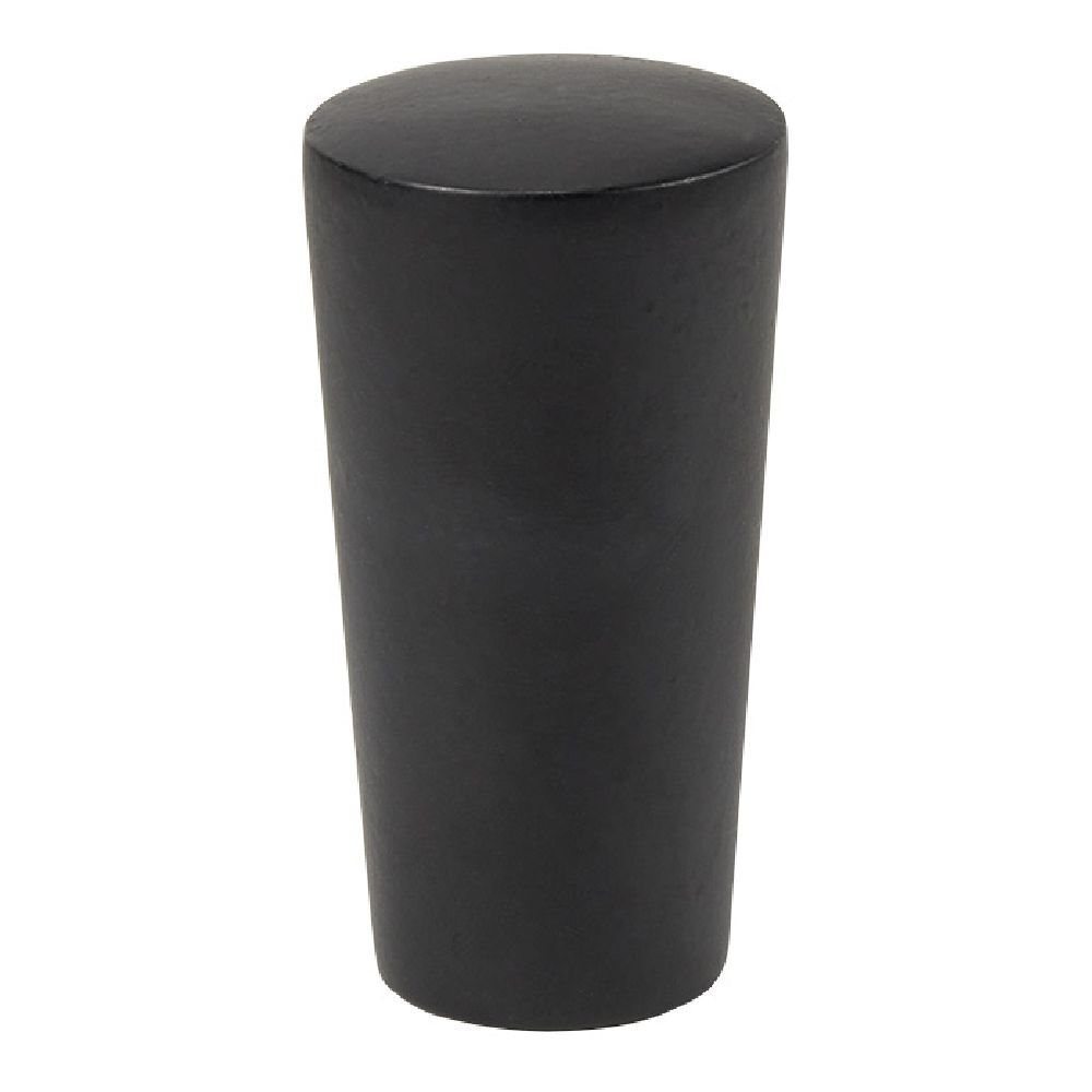 Embout tringle à rideau Ø16 mm métal forme cylindre noir mat x2