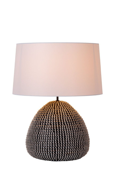Lampa stołowaczarno-biała Maduka 1xE27x40W wys:61cm Lucide
