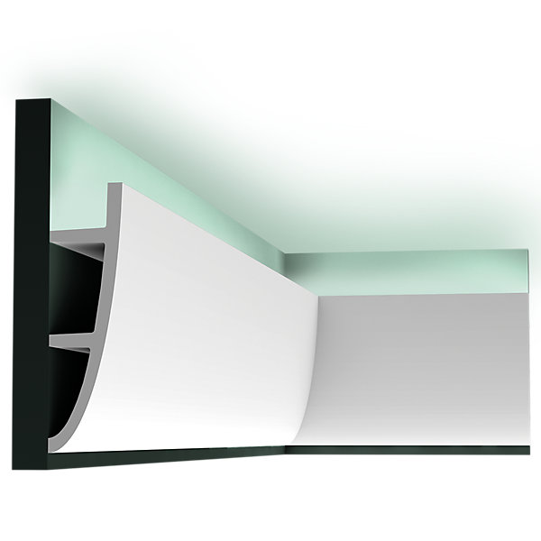 C374 Corniche Eclairage Indirect Polyuréthane Orac Decor Luxxus Ulf Moritz - 18 x 5cm (h x p) A l'unité