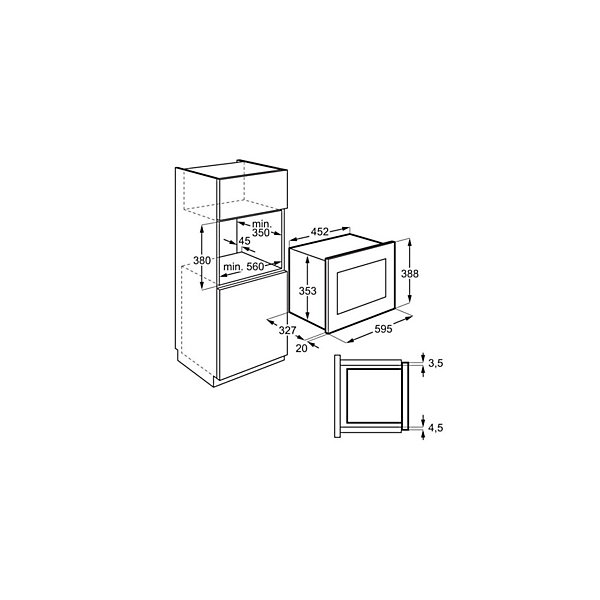 Micro-Ondes Encastrable 20L 700W Programme Automatique ELECTROLUX