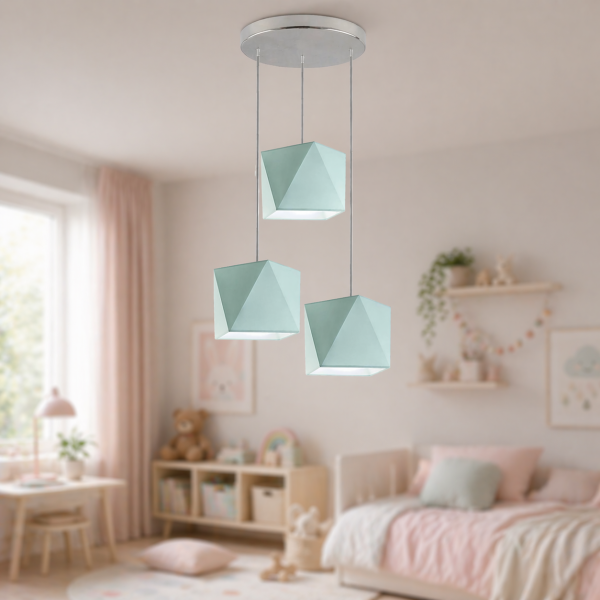 Lampa wisząca MAJORKA designerska do salonu Srebrny/ Ecru