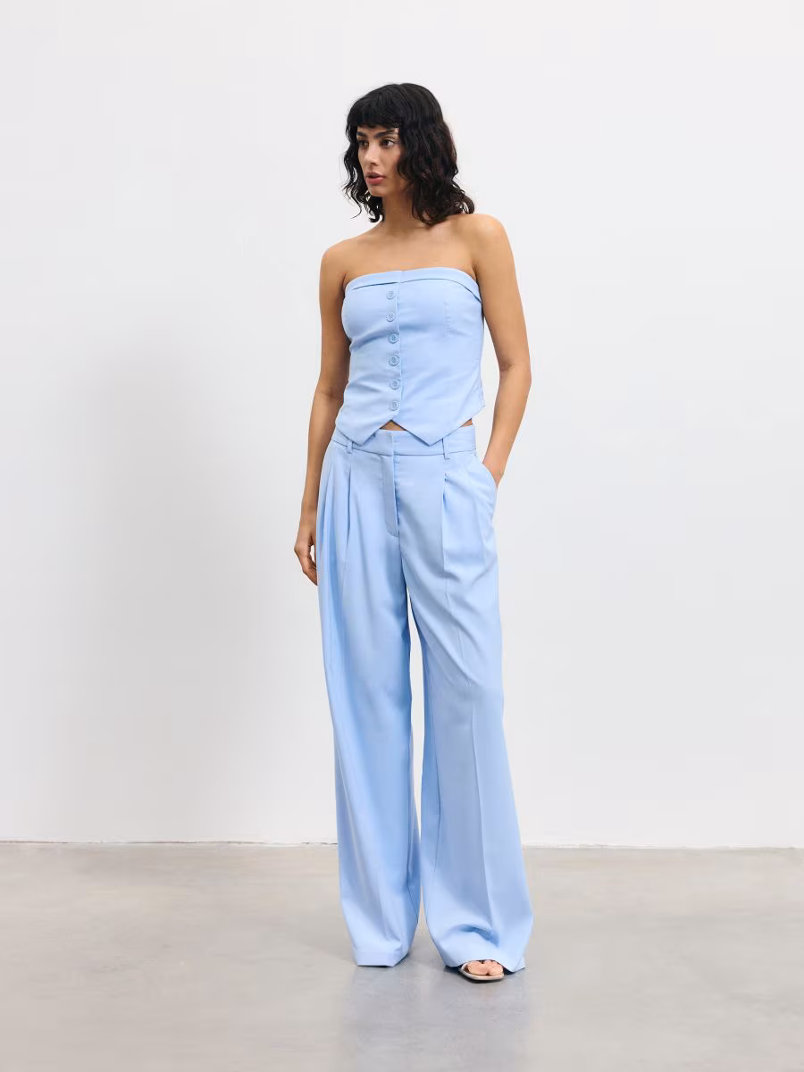 Suit Trousers With Viscose Blend