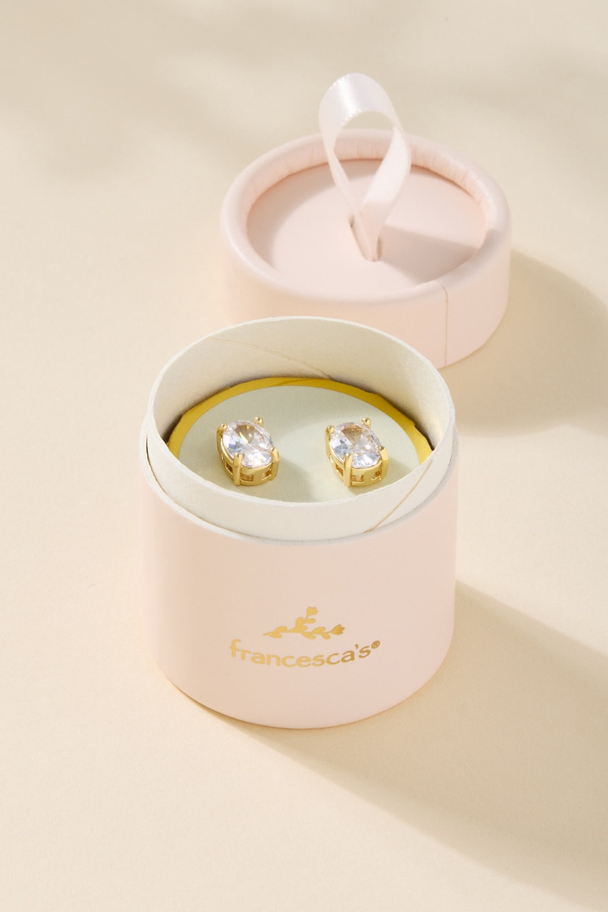 Mona Crystal CZ Stud Earring Gift Box