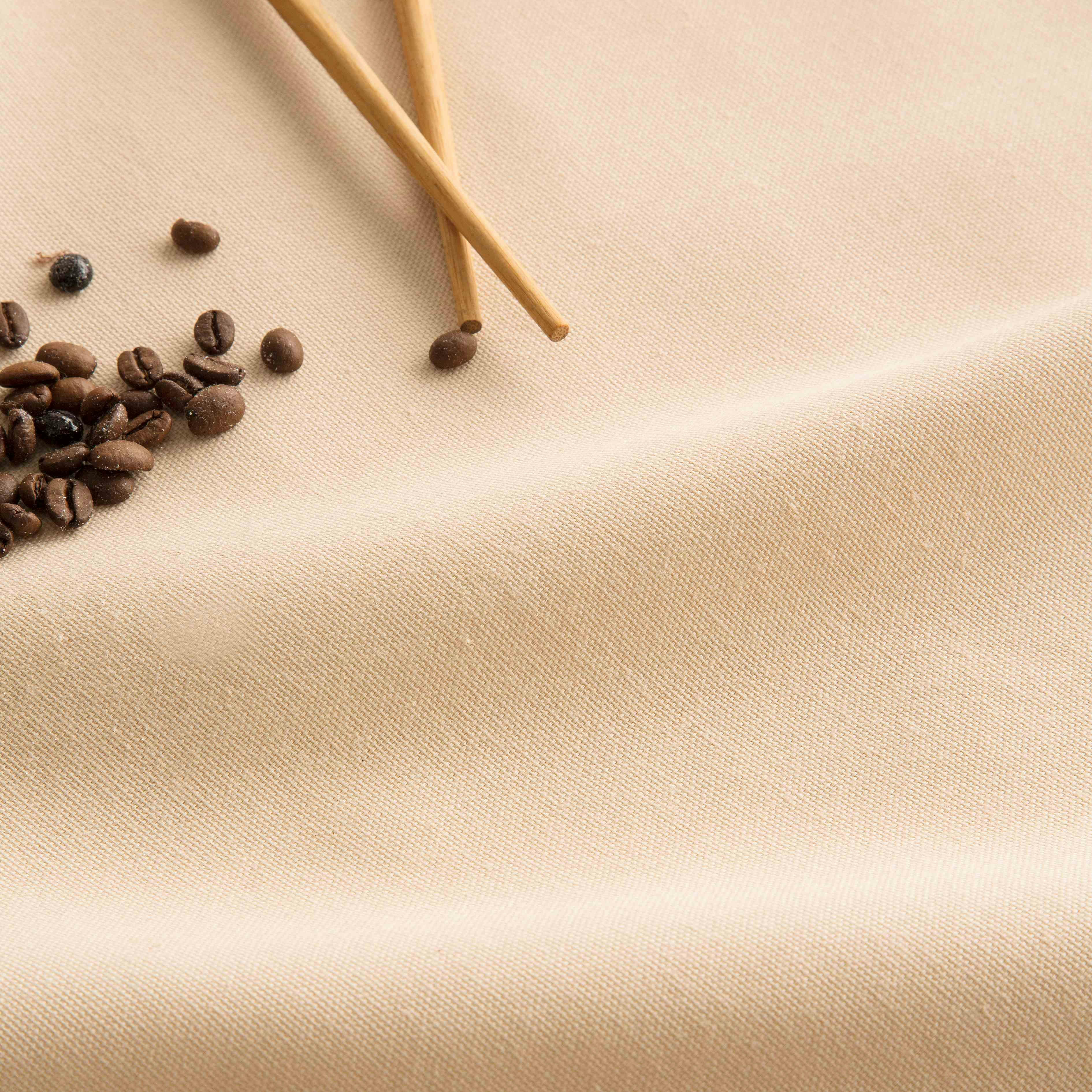 KAHU CRUDO - Nappe en coton biologique beige avec anti-taches 140x200 cm