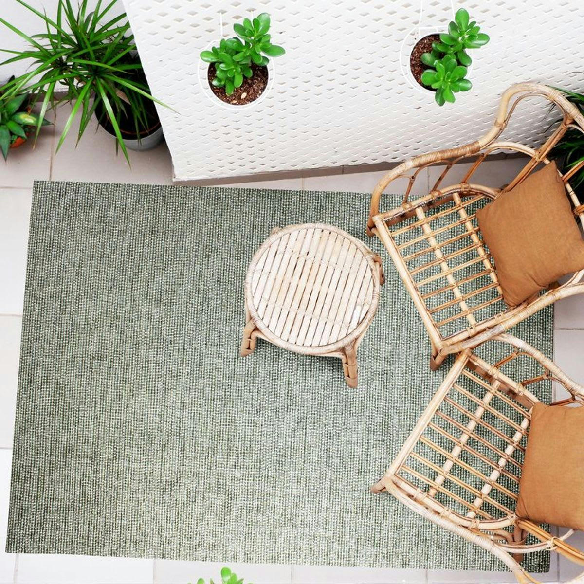 KOKO - Tapis effet tweed pour intérieur et extérieur vert 120x170