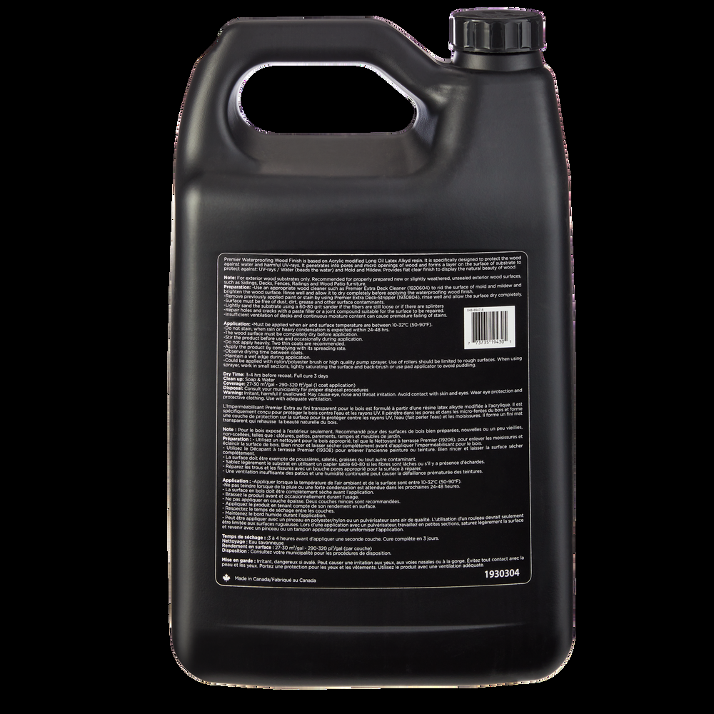 Premier Extra Waterproofing Wood Finish, Weather-Resistant, Transparent, 3.78-L/1-Gallon