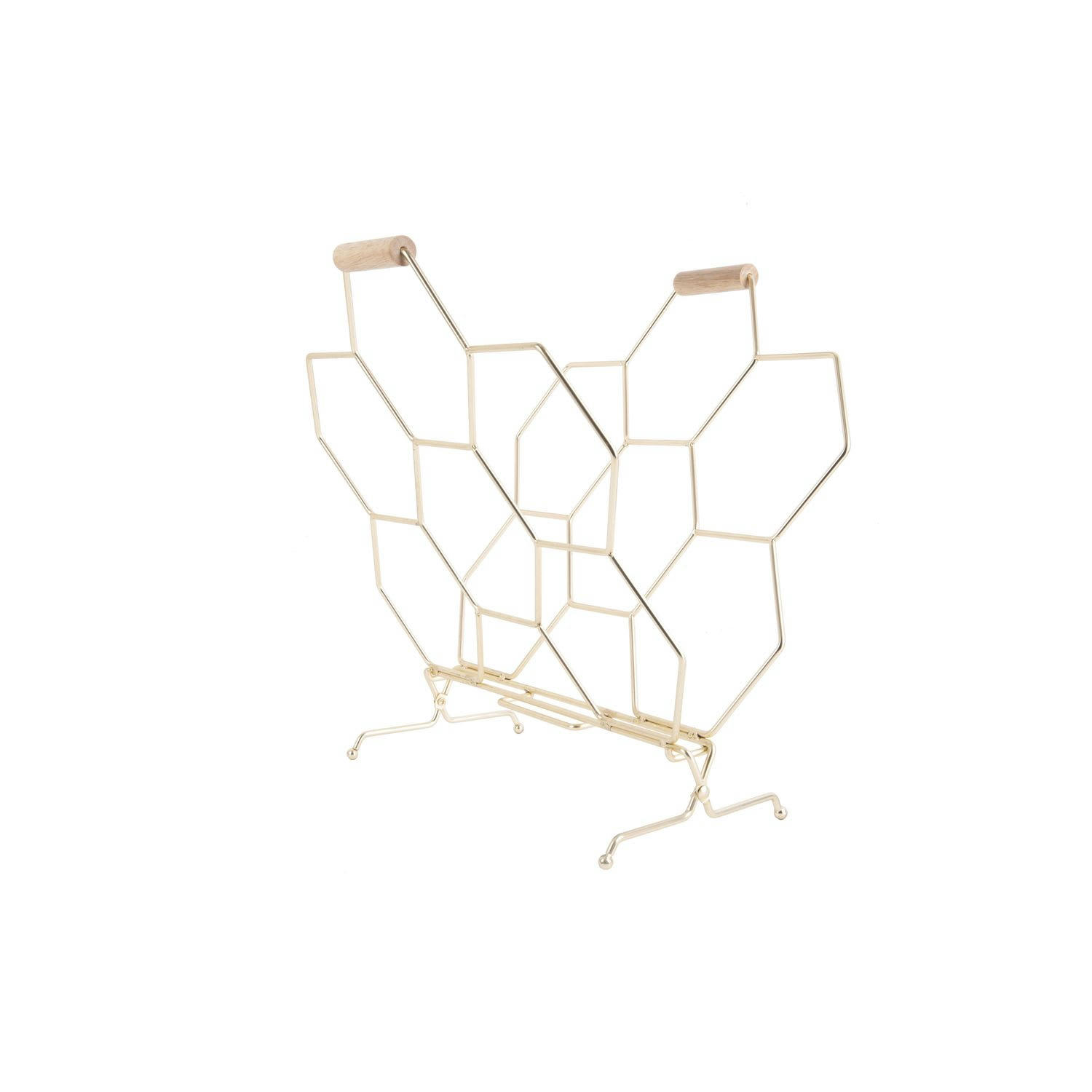 HONEYCOMB - Porte-revues nid d'abeille or