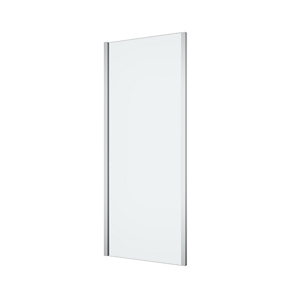 Paroi de douche fixe l.80 x H.195 cm, verre transparent, profilés alu chrome, GoodHome Ledava