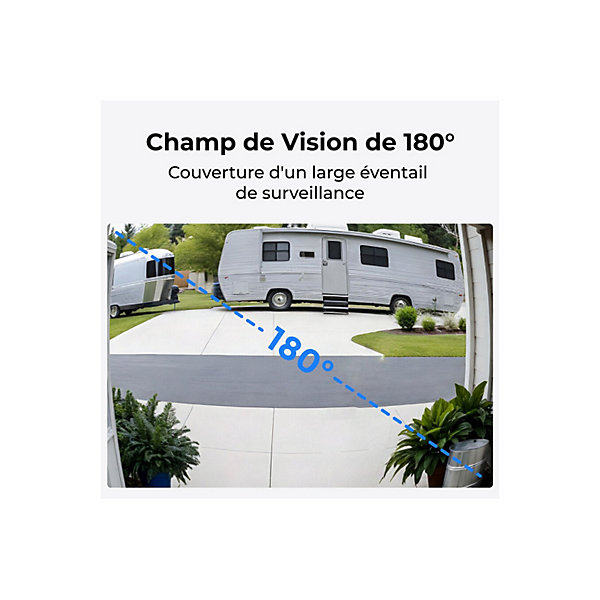 Caméra de surveillance Reolink Sonnette exterieur connectee D340W Noir