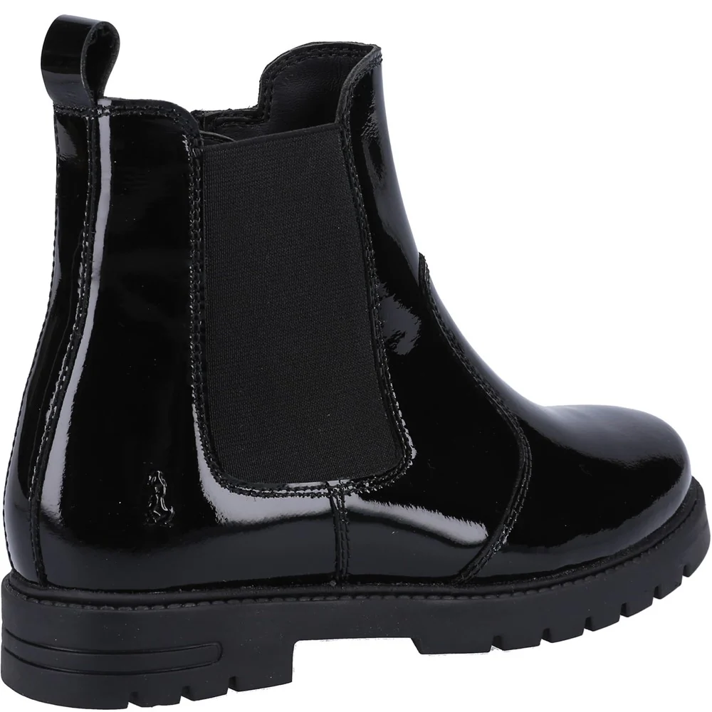 Hush Puppies Laura Patent Junior School Boots