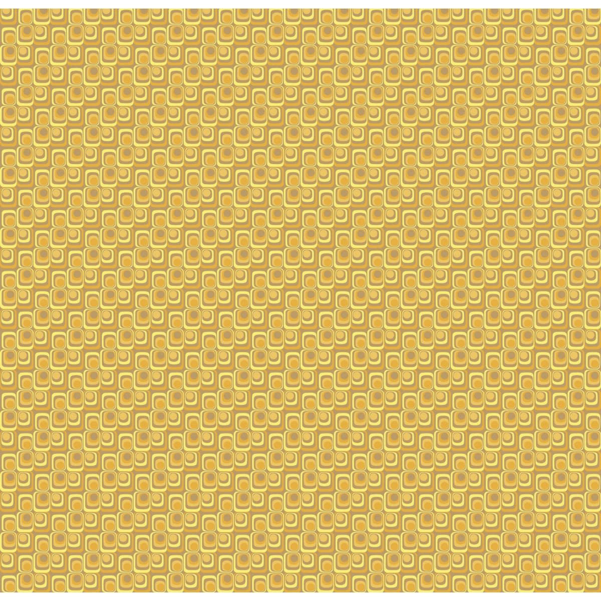 DIABOLO ORANGE - Papier peint panoramique motif imprimé Jaune moutarde 288x280cm