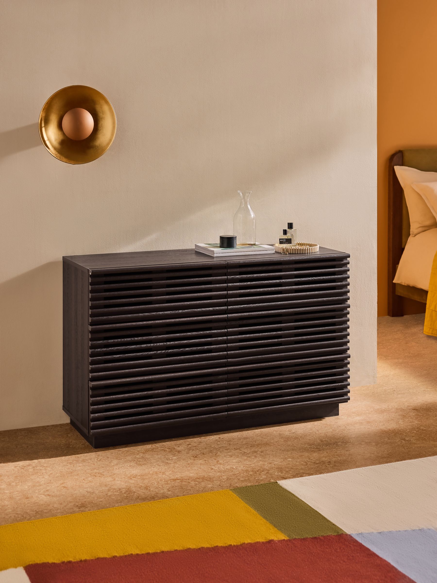 Tulma 6 Drawer Chest in Dark Wood Effect
