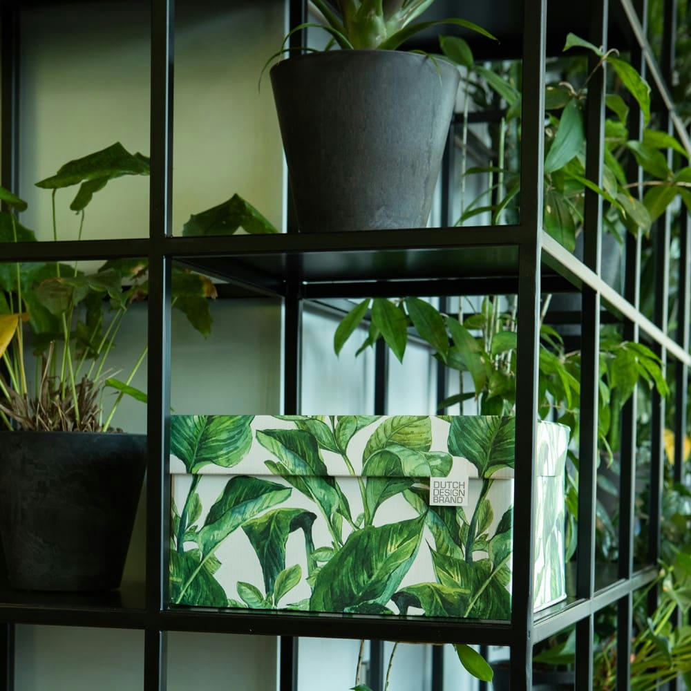 GREEN LEAVES - Boite de rangement 39,5x32cm